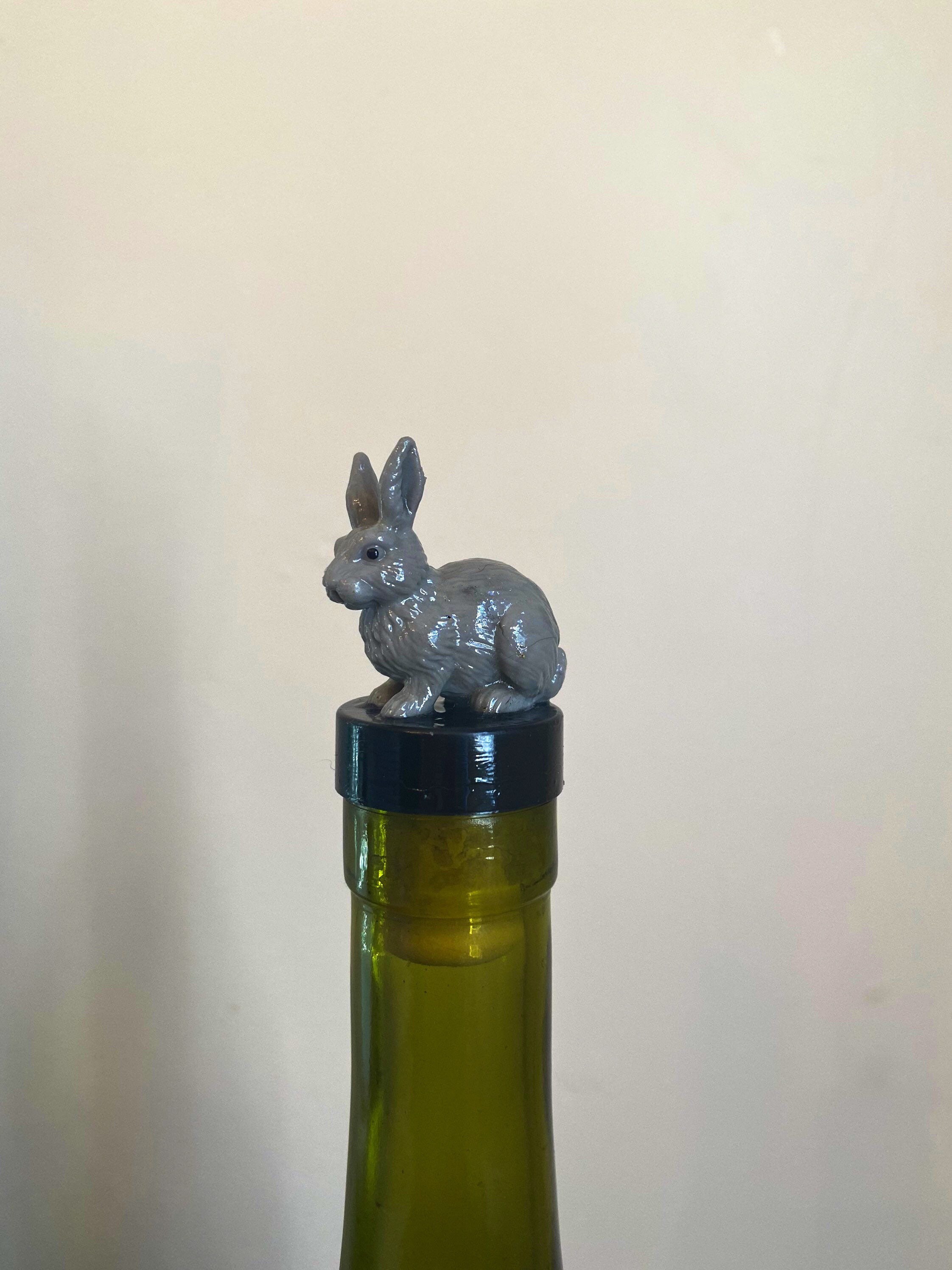 Rabbit Bottle Stopper to decorate any wine or liquor bottle. Etsy
