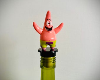 Pink Star Character Bottle Stopper for wine or liquor!