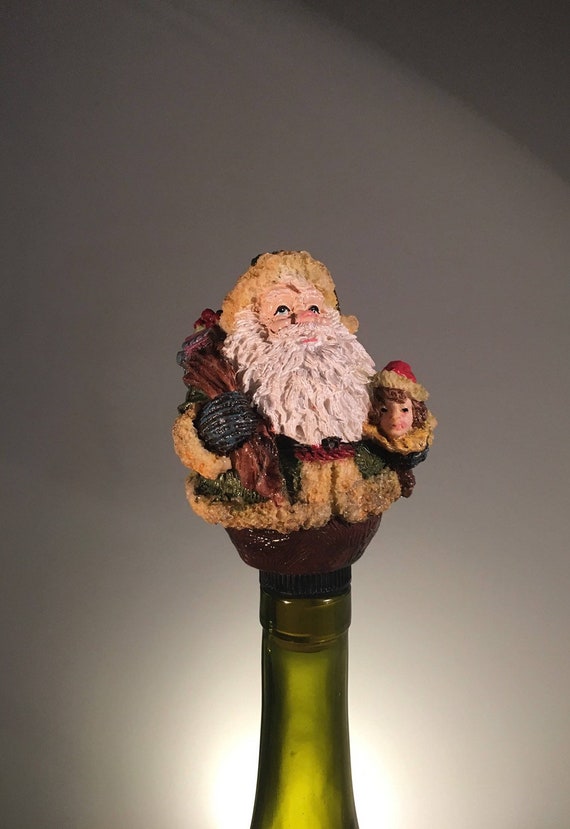 Great Christmas Bar Decoration or Wine Accessory Christmas Wine Stopper Great Christmas Bar Decoration or Wine Accessory Christmas Wine Stopper