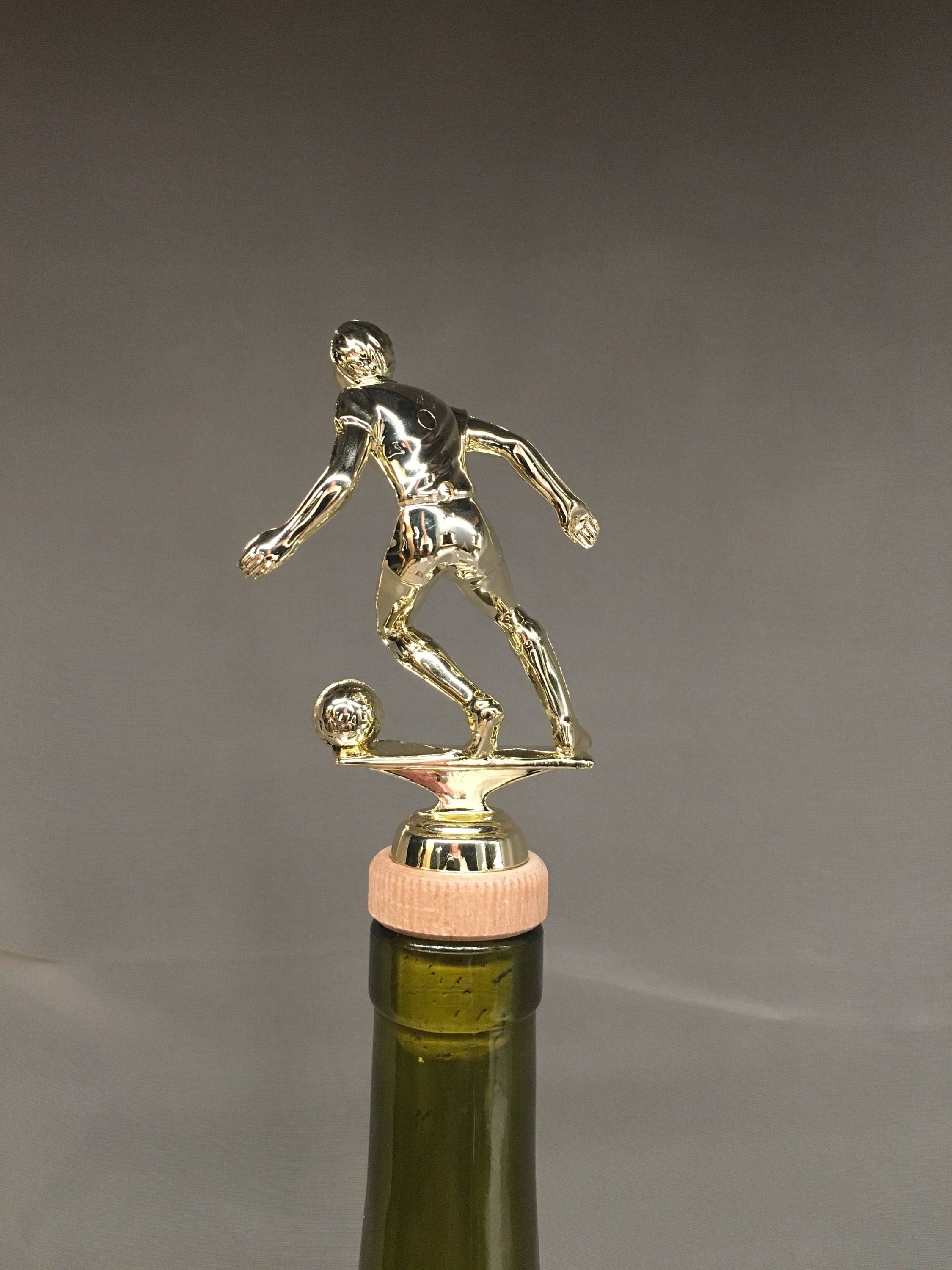 Soccer Bottle Stopper, use in a liquor or wine bottle, Great Soccer Gift!!