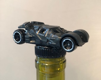 Very Cool Batmobile Bottle Stopper, Use in a wine of liquor bottle. Great Man Cave decoration!