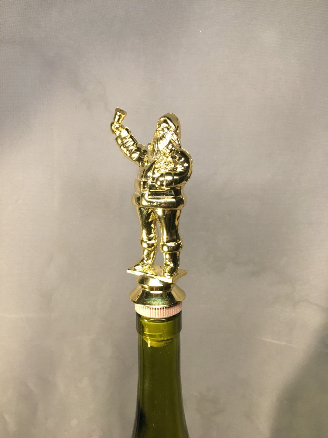 Santa Wine Stopper Santa Bottle Topper Christmas Wine Gift Etsy