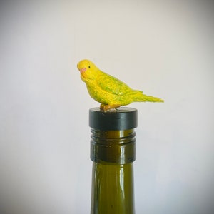 Parrot Bottle Stopper - For a Wine or Liquor Bottle, Great Parrot gift many styles to choose from.