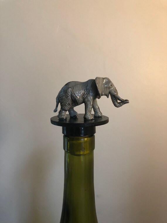 Fun Elephant Bottle Stopper Use in a Wine or Liquor Bottle Animal