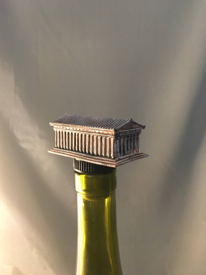 Parthenon Wine Stopper Greek Acient Greece Bottle Etsy