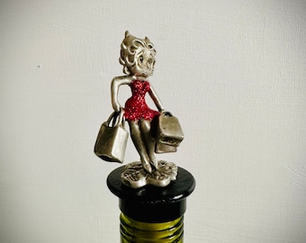 Betty Boop Metall Flaschenverschluss für eine Wein oder Likör Flasche. Tolle Bardekoration!