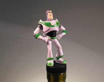 Buzz Bottle Stopper, Put some Buzz in your wine bar or Man Cave! Great Toy Wine Gift, Cartoon Wine Stopper.