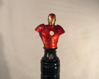 Iron Guy Bottle Stopper, use in a wine or liquor bottle, great superhero gift, Superhero Gift, Wine Stopper, ComicCon, Comic Book Fa