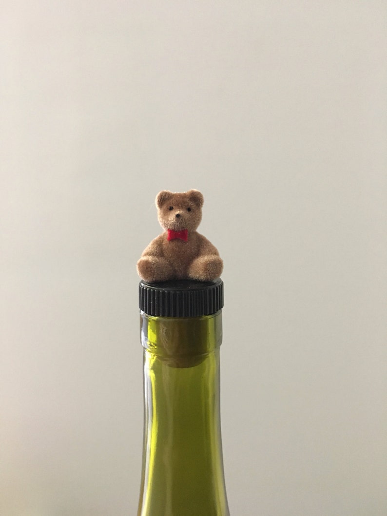 Teddy Bear Bottle Stopper Ise in a Wine or Liquor Bottle . Etsy