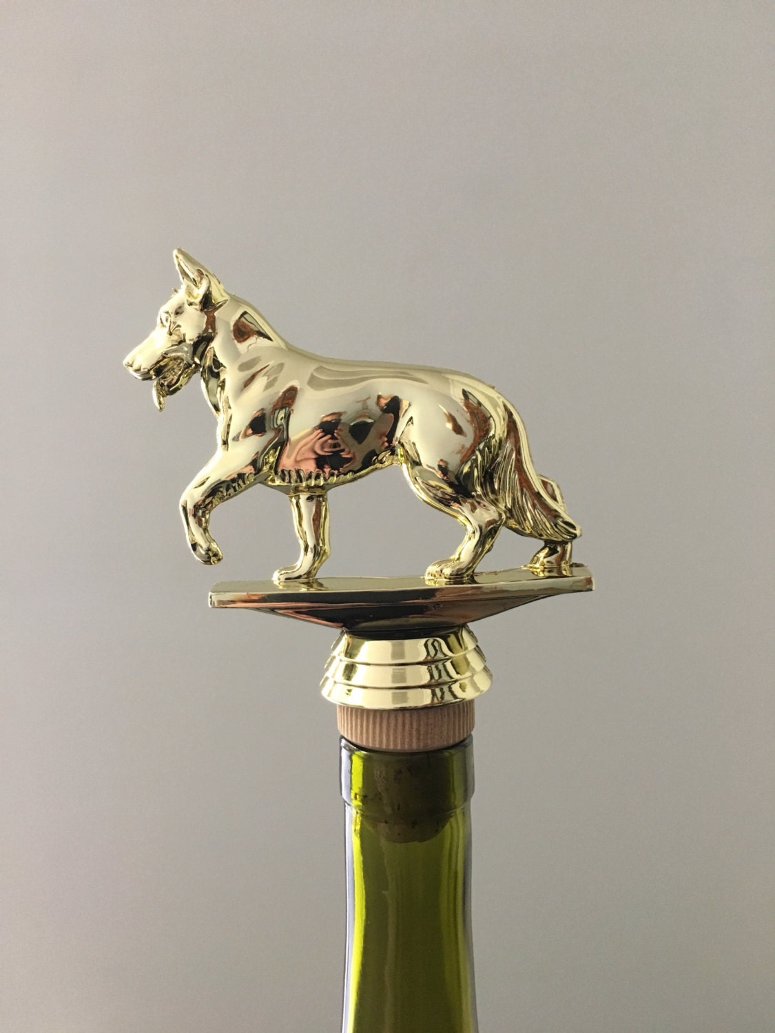 german shepherd wine stopper