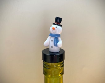 Snowman Bottle Stopper Use as a Wine Bottle Stopper or a Liquor Bottle Decoration! Great Christmas Gift!