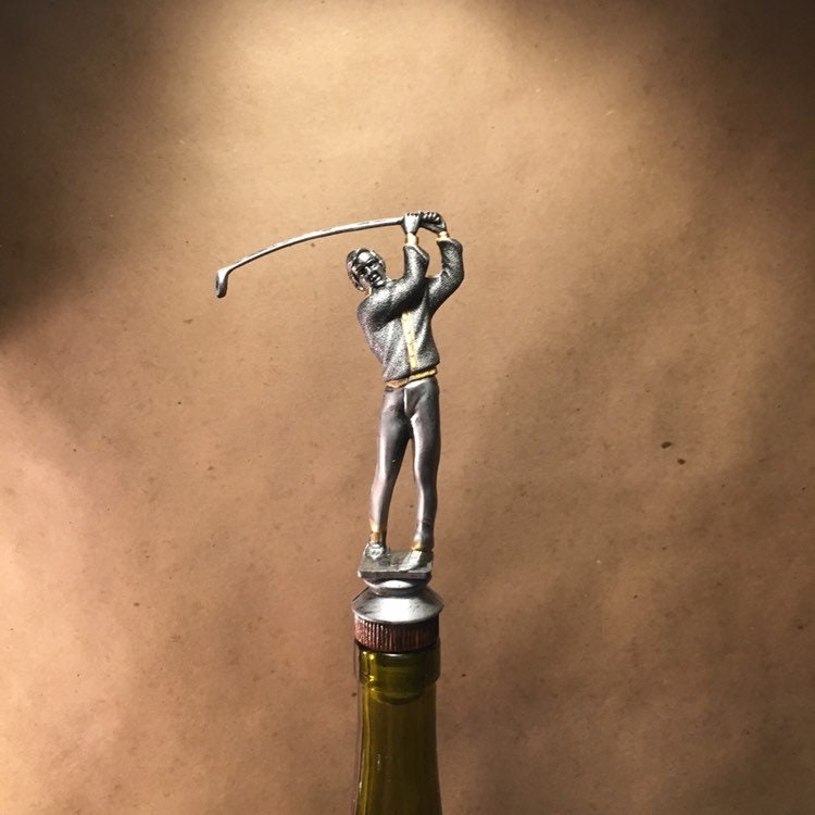 Golf Wine Stopper Male Golf bottle topper gift for golfer Etsy