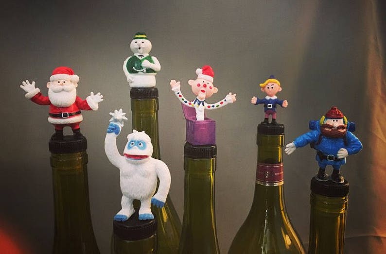 Rudolph the Red Nosed Reindeer Bottle Stopper Use Wine Etsy