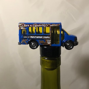 Celebrity Tour Bottle Stopper, Hollywood Tour, TMZ, great gift for truck driver. Wine and bar gift, kitchen Decor.