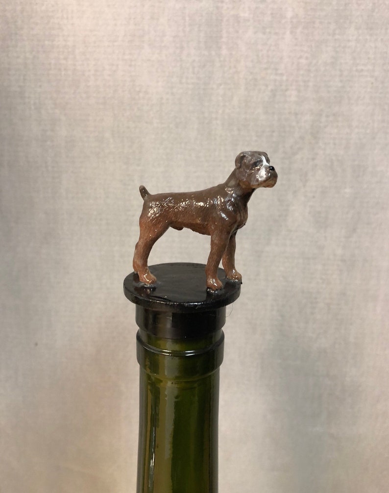 Boxer Dog Bottle Stopper Dog Stopper Wine Stopper Wine Etsy