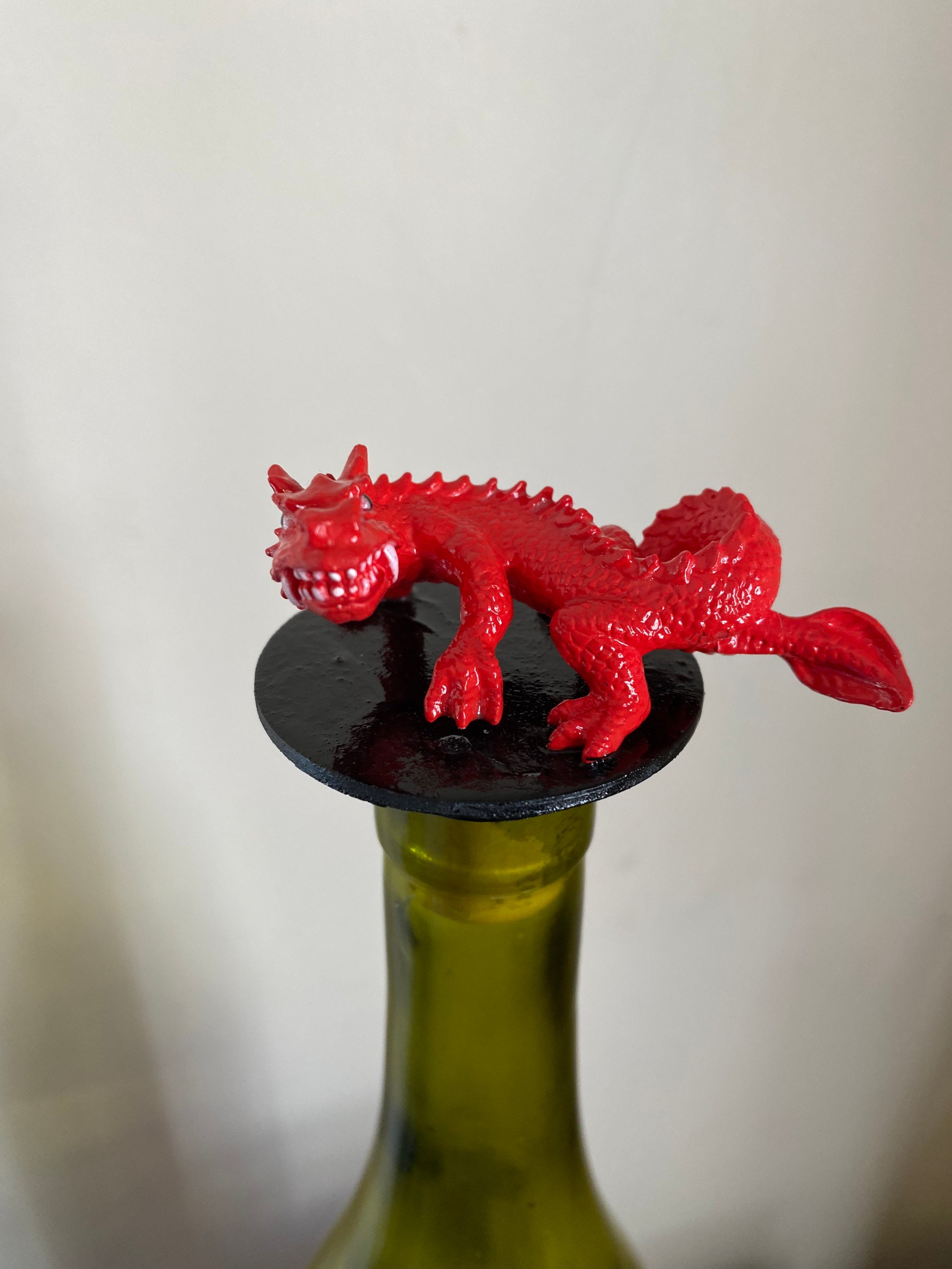 Awesome Red Dragon Bottle Stopper. Use in a wine or liquor Etsy