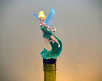 Tinker Bell Bottle Stopper for your wine or spirits! Great handmade and hand painted Disney kitchen decor!