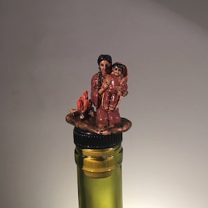 American Indian Bottle Stopper for any Wine or Liquor Bottle. Great American History Gift! Handmade with great details!
