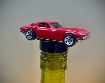 Red Corvette Bottle Stopper. Great Corvette decoration for any bar bottle