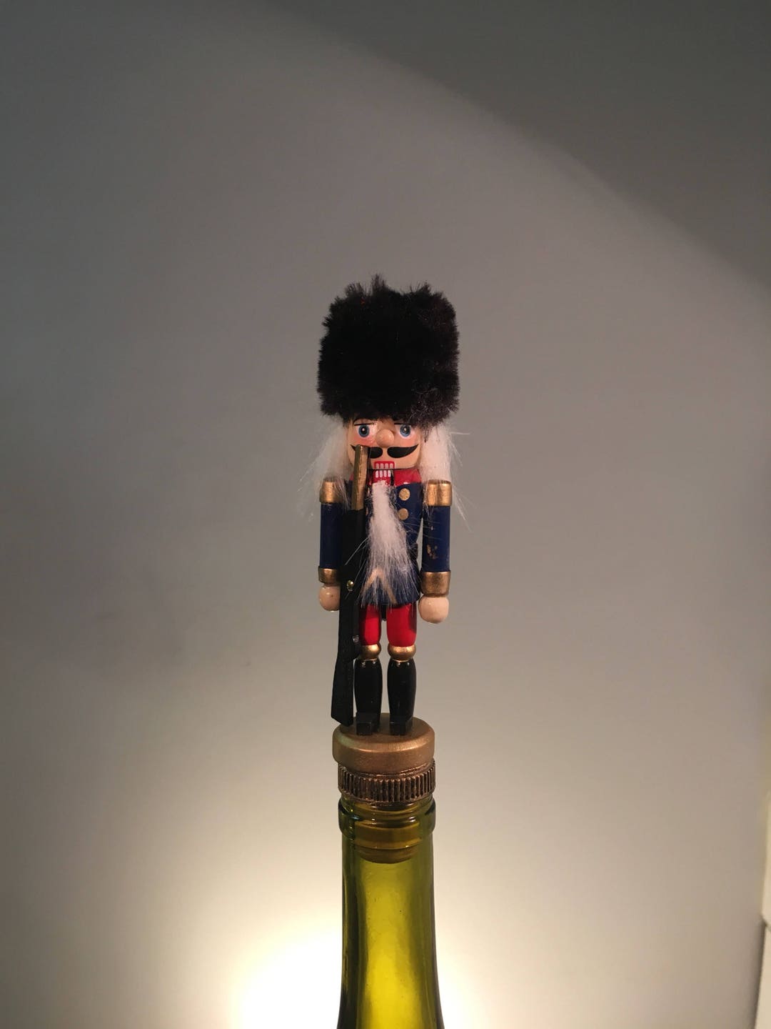 Nutcracker Bottle Stopper, Wood Nutcracker, Nutcracker Collector