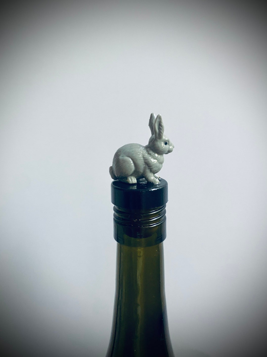 Rabbit Bottle Stopper to Decorate Any Wine or Liquor Bottle. Beautiful