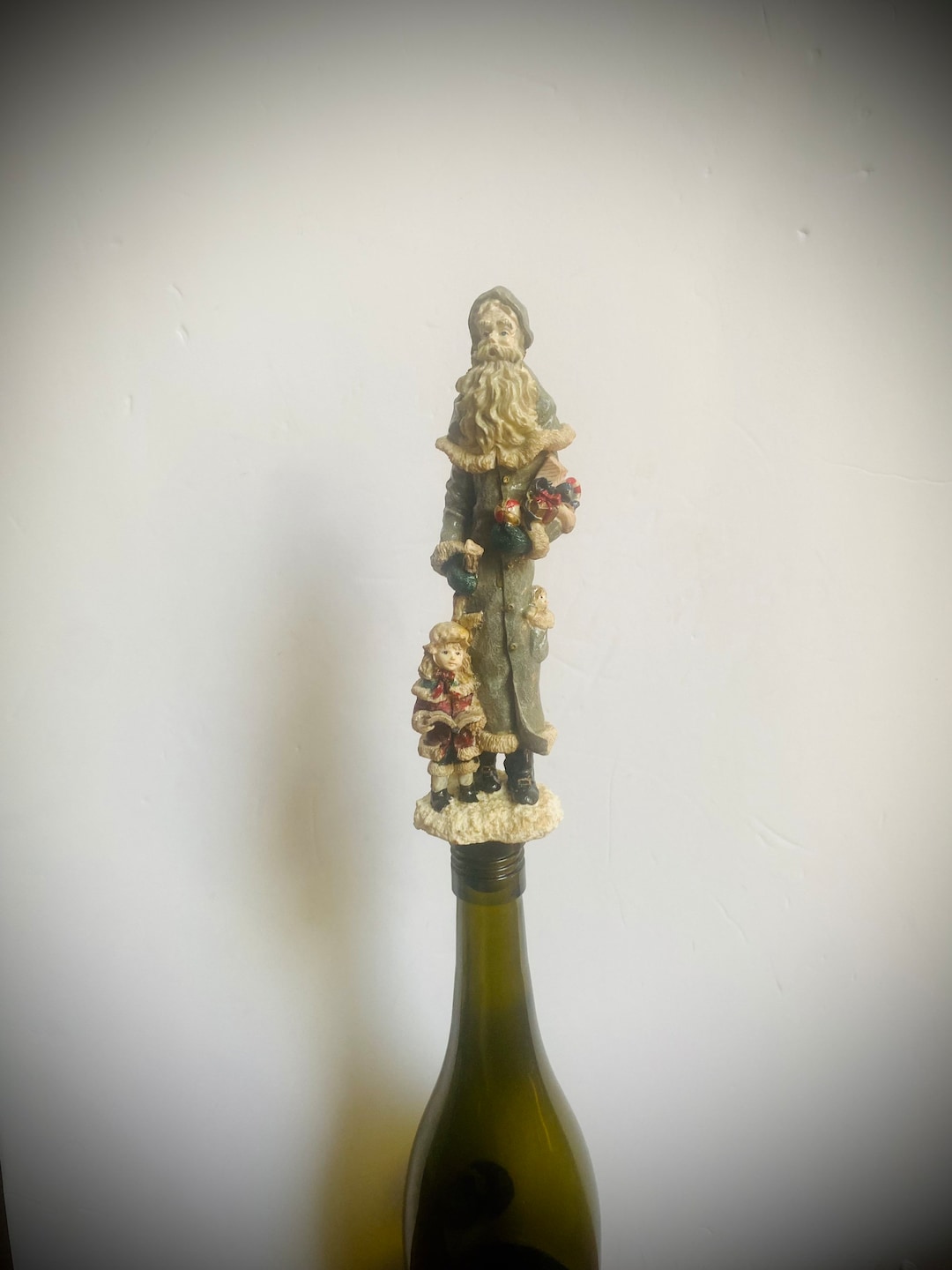 Vintage Santa Bottle Stopper Use as a Wine Bottle Stopper or a Liquor