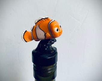 Orange Disney Nemo Bottle Stopper! Fun cartoon fish decoration for your wine or liquor.