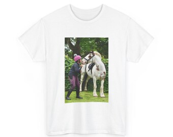 オリジナル写真入りTシャツ｜お好きな写真をアップロード｜馬、ペット、家族写真入りカスタムTシャツ｜ユニセックスギフト