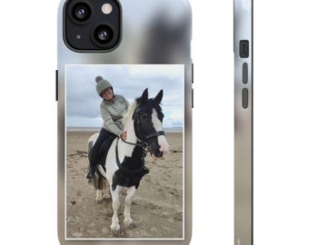 パーソナライズされた写真入りスマホケース｜あなたの写真｜馬、犬、ペットのカスタムタフケース｜iPhone＆Samsung対応｜イギリス製