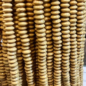 Tan 8mm x 4mm wood rondelle beads light brown wood color boho chic 110 beads great spacer bead wood rondelles wood beads wood bead CLOSEOUT!