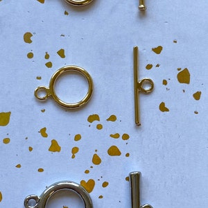 Toggle clasps 3 styles 11mm-14mm silver toggle gold toggle jewelry clasp silver or gold necklace clasp bracelet clasp jewelry clasp