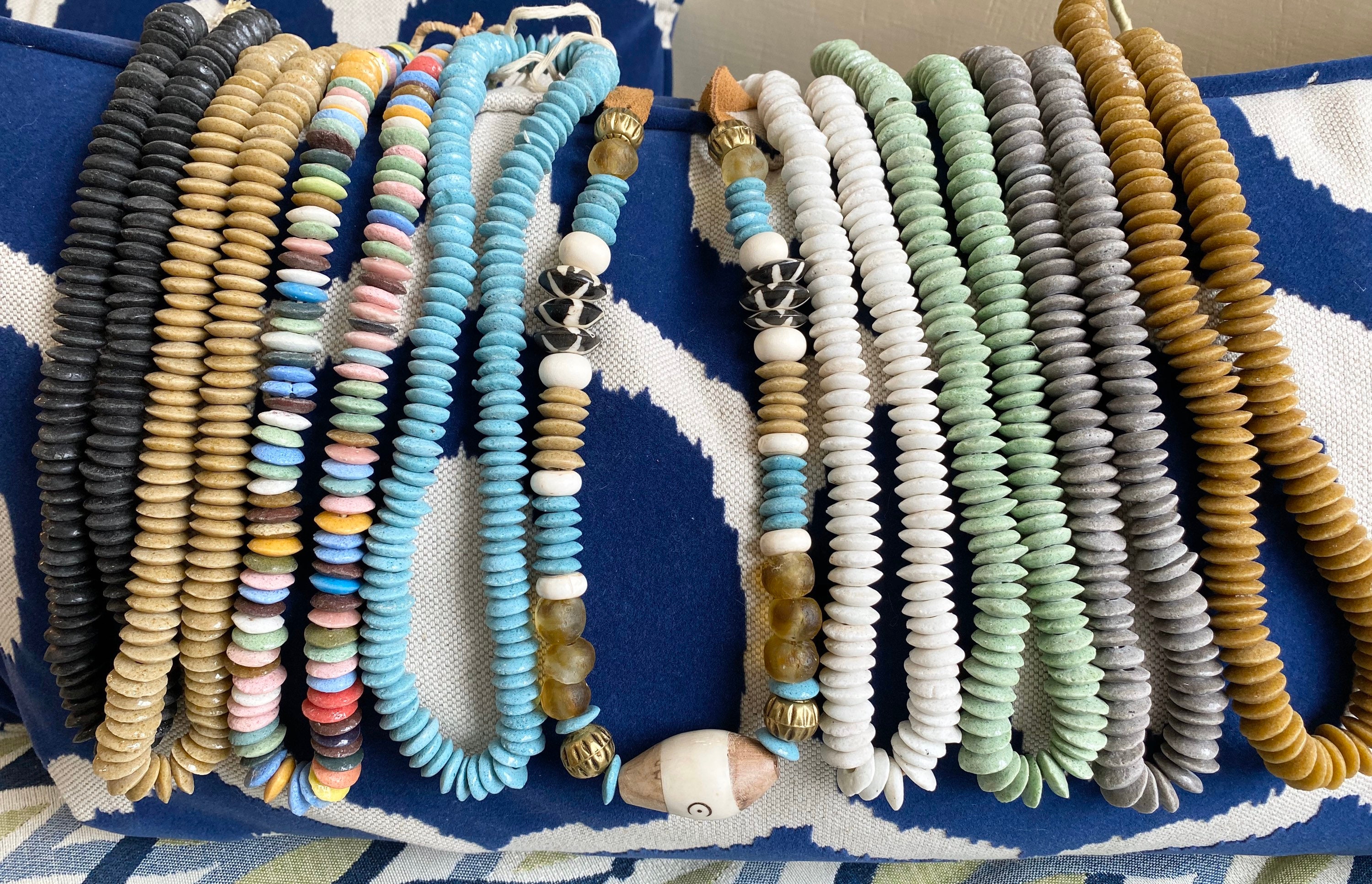 Powdered Glass beads 8 colors Ashanti glass beads recycled glass African glass beads glass beads saucer beads heshi beads sand cast 14mm