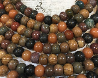 12mm jasper large hole beads great for leather large hole beads jasper beads multicolored jasper 2.2mm hole leather cord beads