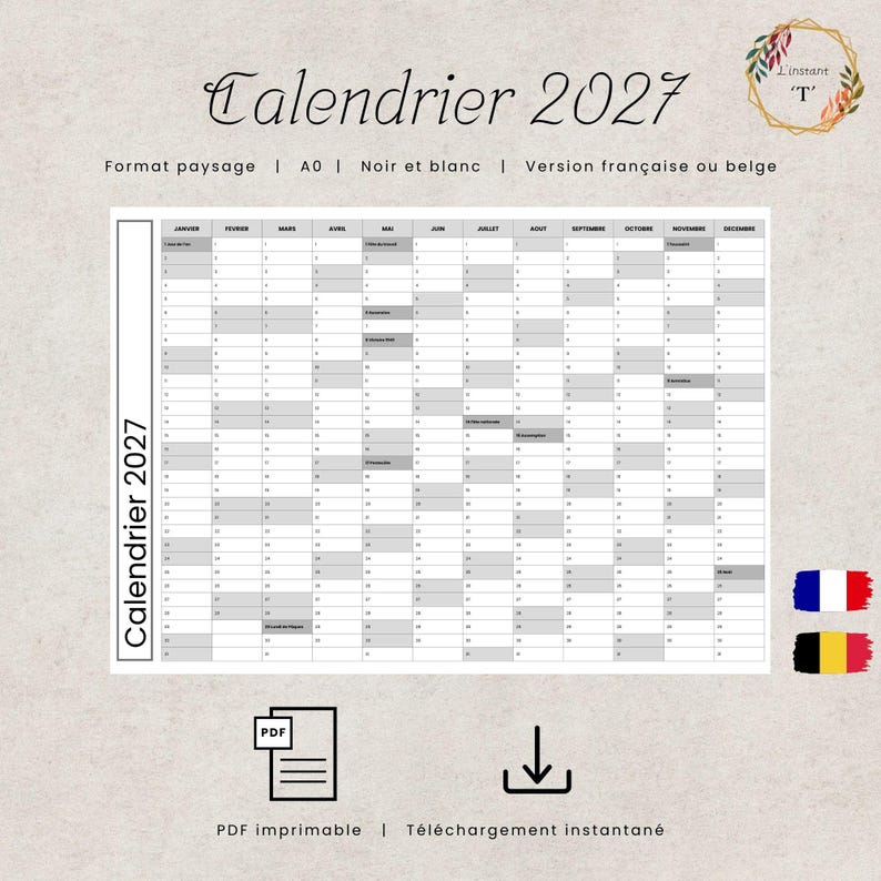 calendrier-2027-grand-format-a0-paysage-impression-noir-et-blanc
