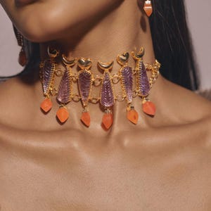 Handmade Purple Amethyst Leaf Drop Earrings, Gold Statement Jewelry, Gothic Boho Dangle Earrings, Crystal Gemstone Earrings, Gift for Her