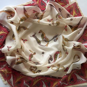 Hand-painted silk scarf with Armenian letters. Silk scarf with the Armenian alphabet. To order!