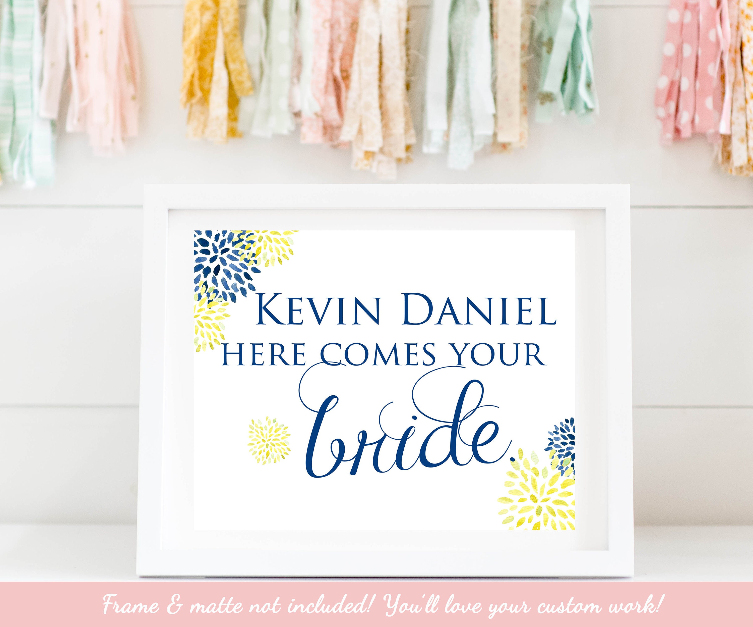 Flower girl sign 8x10 Wedding flower girl Ring bearer sign | Etsy