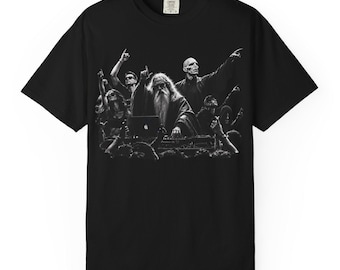 Wizard DJ Party T-shirt | Black Graphic Tee, Fantasy Music Scene