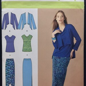 Simplicity 1698 Stretch Knit Skirt, Top and Jacket Sewing Pattern 10 12 14  16 18 UNCUT -  Canada