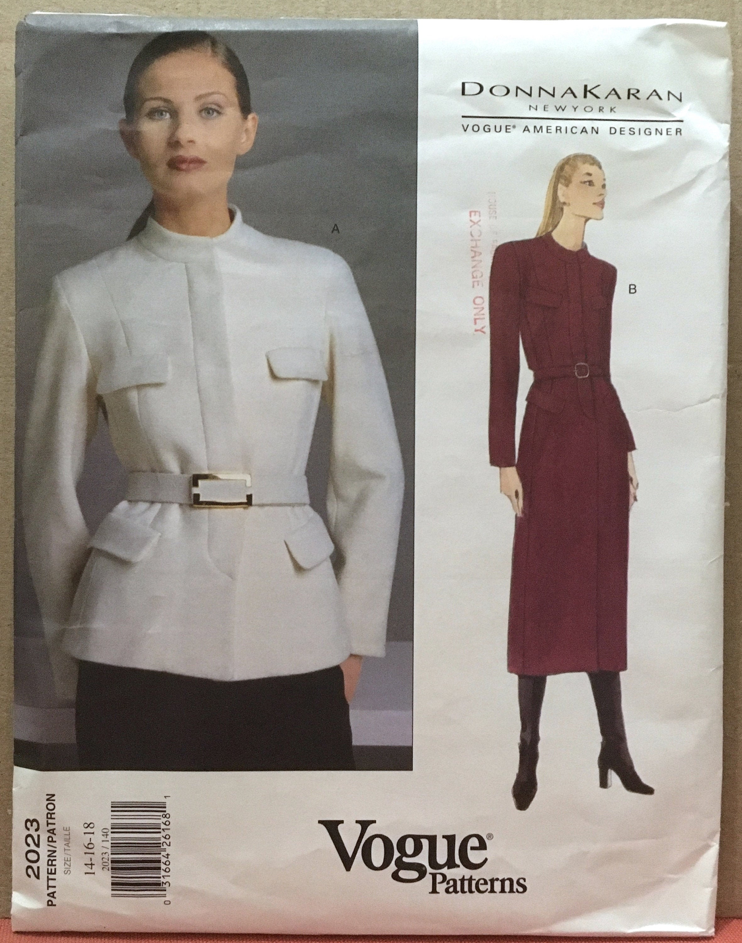 Vogue 2023 Donna Karan Designer Lined Jacket and Coat With - Etsy