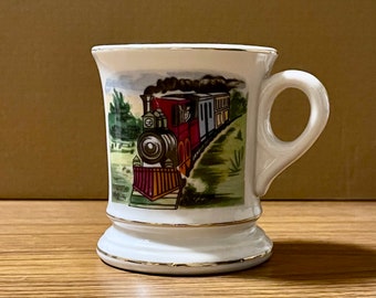 Locomotive theme shaving mug