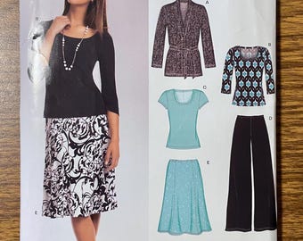 New Look 6735 Stretch knit wardrobe sewing pattern 10-22 UNCUT
