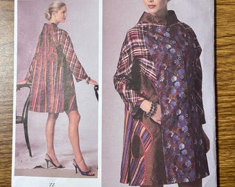 Vogue 1441 Koos couture unlined swing coat sewing pattern 16-26 UNCUT
