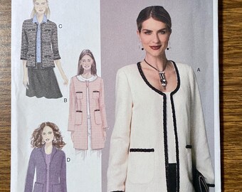 Butterick 6382 Lined jackets sewing pattern 14-22 UNCUT