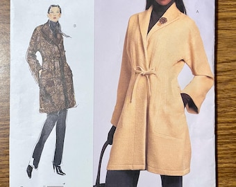 Vogue 1060 Coat Sewing Pattern: Shawl Style, Unlined, All Sizes to 55" Bust (UNCUT)