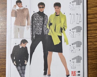 Burda 8299 Kimono style jacket and scarf sewing pattern Multi size sewing pattern UNCUT