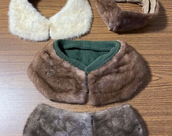 Lot of 8 real fur collars