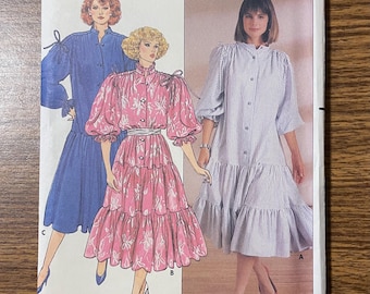 Butterick 3111 Tiered dress 1980's sewing pattern Bust 30 1/2" to 36" UNCUT