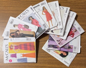 Lot of 12 UNCUT sewing patterns for women 6 8 10 12 14