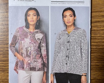 Vogue 9244 Marcy Tilton hoodie jacket sewing pattern 14-22 UNCUT